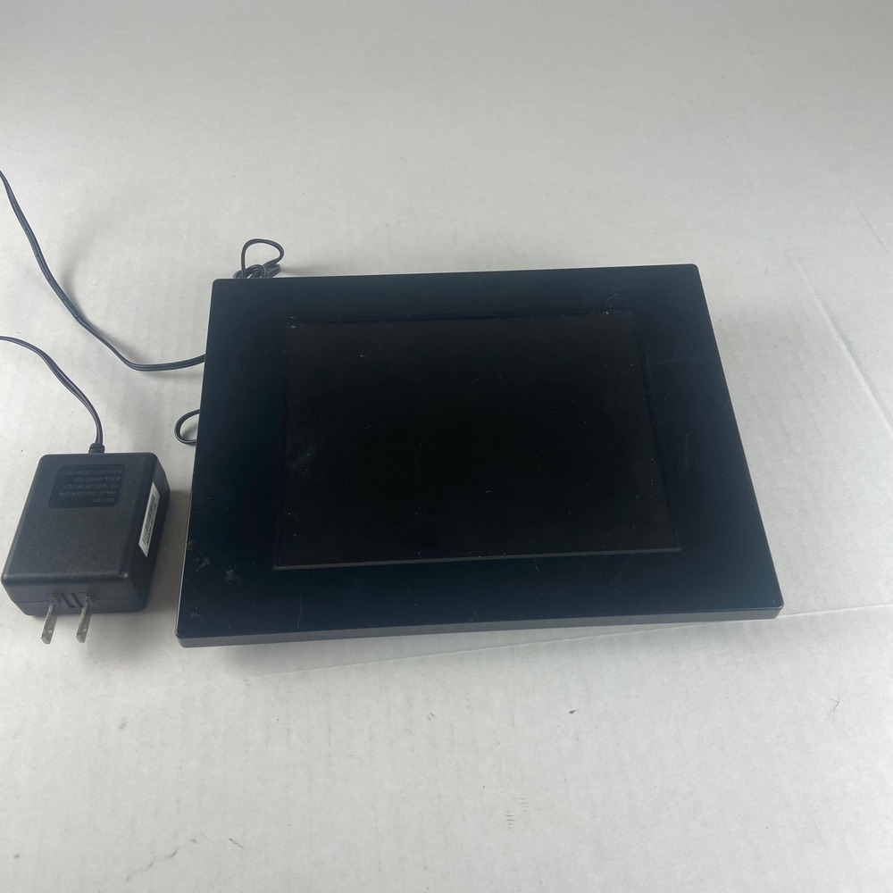 Sony Digital Photo Frame DPF D810 Black with AC Adapter Tested Working